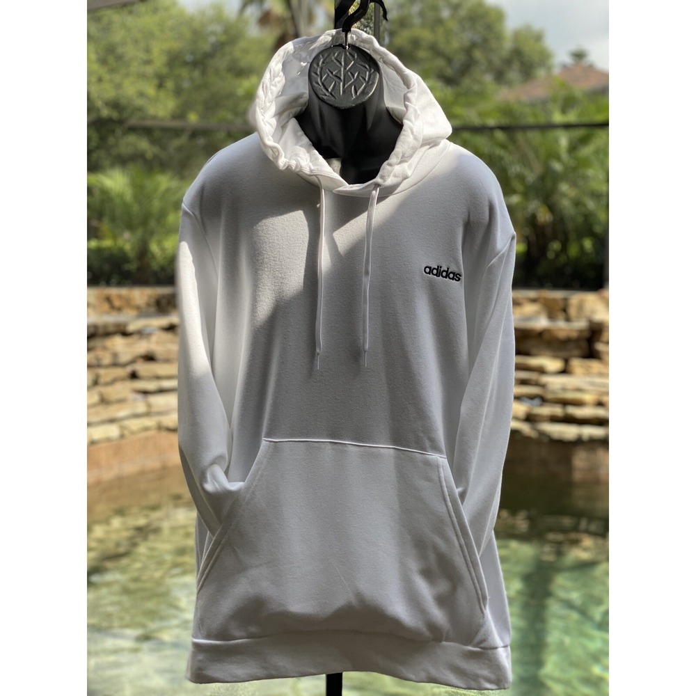 Adidas Men's 2XL Feelcozy Pullover Hoodie - New with Tags, White